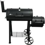 El Fuego Smoker- und Holzkohlegrill 'Edmonton' schwarz 121 x 124 x 66 cm