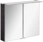 Fackelmann LED-Spiegelschrank 'B.Perfekt' braun gl&auml;nzend 80 x 69,4 x 23,5 cm