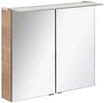 Fackelmann LED-Spiegelschrank 'B.Perfekt' braun 80 x 69,4 x 15,2 cm
