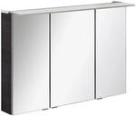 Fackelmann LED-Spiegelschrank 'B.Perfekt' braun gl&auml;nzend 100 x 69,4 x 15,2 cm