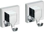 Wenko Wandhaken 'Vacuum-Loc Quadro' silbern gl&auml;nzend, 2er-Set