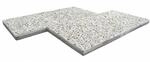 Waschbeton Beton wei&szlig; 40 x 40 x 4 cm