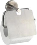 Wenko Toilettenpapierhalter 'Bosio matt' Edelstahl rostfrei, mit Deckel