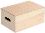 Kesper Aufbewahrungskiste Kiefer naturfarben 29 x 19 x 13,5 cm, mit Klappdeckel