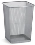 Zeller Papierkorb silbern eckig mesh Metall 26,8 x 26,8 x 35 cm