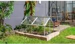 Vitavia Fr&uuml;hbeet 'Gaia Jumbo' 83 x 119 cm mit 3 mm Sicherheitsglas aluminiumfarben