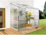Vitavia Anlehngew&auml;chshaus 'Ida 3300' 254 x 128 cm mit 4 mm Hohlkammerplatten silbern