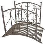 Garden Pleasure Gartenbr&uuml;cke 'Yasur' Stahl schwarzbraun 80 x 91 x 136 cm