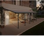 Palram-Canopia Terrassen&uuml;berdachung' Feria' anthrazit 294 x 851 cm Polycarbonat
