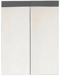 Trendteam Spiegelschrank 'Amanda' grau gl&auml;nzend 60 x 77 x 17 cm