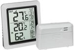 TFA Dostmann Digitales Funk-Thermometer 'Info' Kunststoff silber 7,7 x 2,2 x 8,6 cm