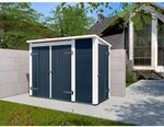 Weka Gartenschrank mit Regalsystem anthrazit 215 x 152 x 95 cm