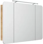Fackelmann LED-Spiegelschrank 'Milano' braun 109,9 x 78 x 15,8 cm