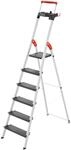 Hailo Stehleiter 'L100 TopLine' 6 Stufen, silbern 128 cm