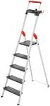 Hailo Stehleiter 'L100 TopLine' 5 Stufen, silbern 107 cm