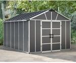 Palram-Canopia Kunststoff-Ger&auml;tehaus 'Yukon' 332 x 395 cm Polycarbonat dunkelgrau,