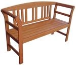 Garden Pleasure Gartenbank 'San Jose' 2-Sitzer Eukalyptusholz braun 130 x 82 x 45 cm