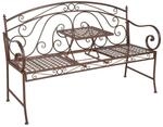 Garden Pleasure Gartenbank 'Saket' 3-Sitzer Stahl braun 53 x 94,5 x 147 cm