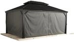 Sojag Vorhang-Set f&uuml;r Pavillon 'Mykonos/Messina 12 x 16' dunkelgrau