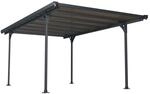 Palram Carport 'Verona 5000' mit Flachdach anthrazit Aluminium 500 x 297 x 218 cm