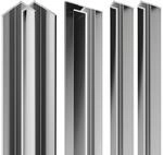 Schulte Profil-Set f&uuml;r Duschr&uuml;ckwande 'DecoDesign' Chromoptik, 4-teilig