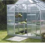 Vitavia T&uuml;rerweiterung f&uuml;r Gew&auml;chshaus 'Merkur' aluminiumfarben 60 x 175 cm