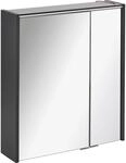 Fackelmann LED-Spiegelschrank 'Denver' anthrazit 60 x 68,5 x 16 cm