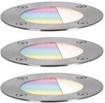 Paulmann LED-Bodeneinbauleuchtenset 'Plug & Shine' dimmbar 15 W 200 lm warmwei&szlig; &Oslash;