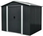 Pergart Metallger&auml;tehaus 'Dresden II 86' schiefergrau/wei&szlig; 236 x 174 x 206 cm