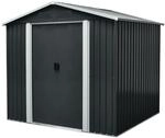 Pergart Metallger&auml;tehaus 'D&uuml;sseldorf II 86' schiefer/wei&szlig; 236 x 174 x 206 cm