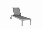 acamp Sonnenliege 'Rimini' grau/silbern 66 x 35 x 206 cm