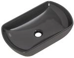 Fackelmann Aufsatzbecken oval 'New York' grau 50,5 x 31,5 x 12 cm