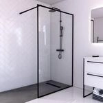 Aurlane Walk In Duschkabine schwarz 120 x 200 cm