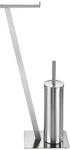 Wenko Stand WC-Garnitur 'Lirio' 2-in-1 edelstahlfarben matt
