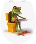 Wenko WC-Sitz 'Frog' mit Absenkautomatik wei&szlig; Duroplast