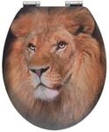 Wenko WC-Sitz 'Lion' mit Absenkautomatik Holzkern