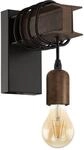 EGLO Wandleuchte 'Townshend 4' Stahl schwarz, braun