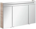 Fackelmann LED-Spiegelschrank 'B.Clever' braun gl&auml;nzend 120 x 70,6 x 15,8 cm