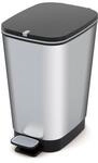 Keter Tret-Abfalleimer 'Chic Bin Style M' Kunststoff silber matt 25 l