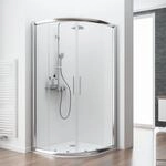 Schulte Runddusche mit Schiebet&uuml;r 'Kristall Trend' vollgerahmt, Chromoptik, 90...