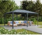 Palram-Canopia Pavillon 'Martinique' anthrazit 359 x 493 cm Polycarbonat grau