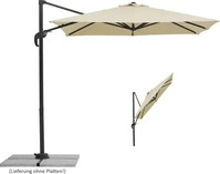 Ampelschirm 'Rhodos Junior' drehbar/neigbar 230 x 230 cm Beige
