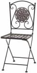 Gartenstuhl 'Como' klappbar Stahl schwarz 39 x 88,5 x 49,5 cm