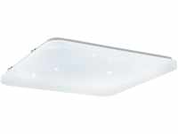 EGLO LED-Deckenleuchte 'Frania-S' eckig Kunststoff mit Kristalleffekt weiß