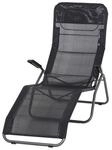 Siena Garden Liegestuhl 'Anco' klappbar schwarz 72,5 x 103,5 x 144 cm