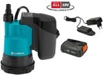 Gardena Akku-Klarwasser-Tauchpumpe '2000/2 18V Power4All' 2000 l/h