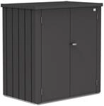 Biohort Terrassenschrank 'Romeo' Gr. L dunkelgrau-metallic 132 x 140 x 87 cm