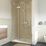 Breuer Dreht&uuml;r 'Avanta/Quick72' f&uuml;r Nische, Klarglas beschichtet, links,