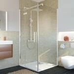 Breuer Dreht&uuml;r 'Avanta/Quick72' f&uuml;r Seitenwand, Klarglas beschichtet, links,