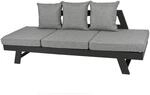 Garden Pleasure Multifunktionssofa 'Donna' verstellbar Aluminium schwarz 216 x 70 x